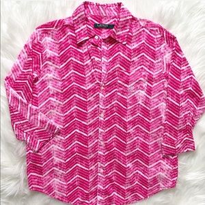 2/$20🌸 Ralph Lauren Tie Dye Buttondown